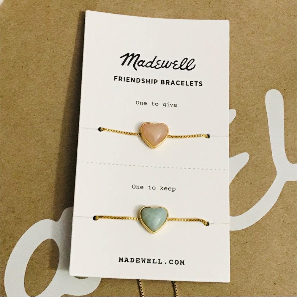 Madewell Heart Rock Friendship Bracelet Set